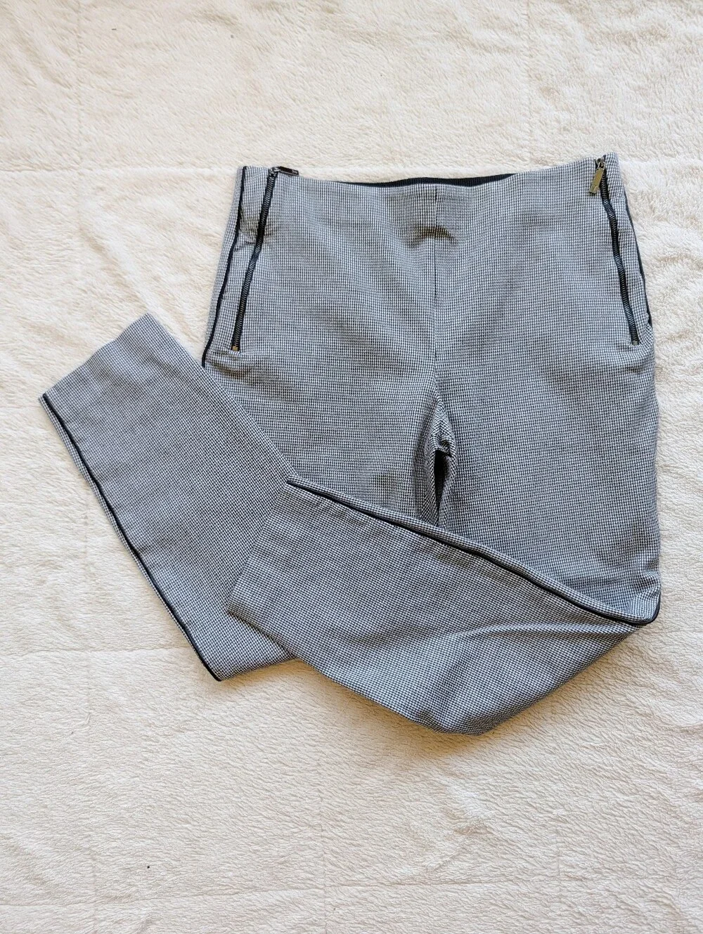 Ted Baker Side Zip Houndstooth Midrise Pants